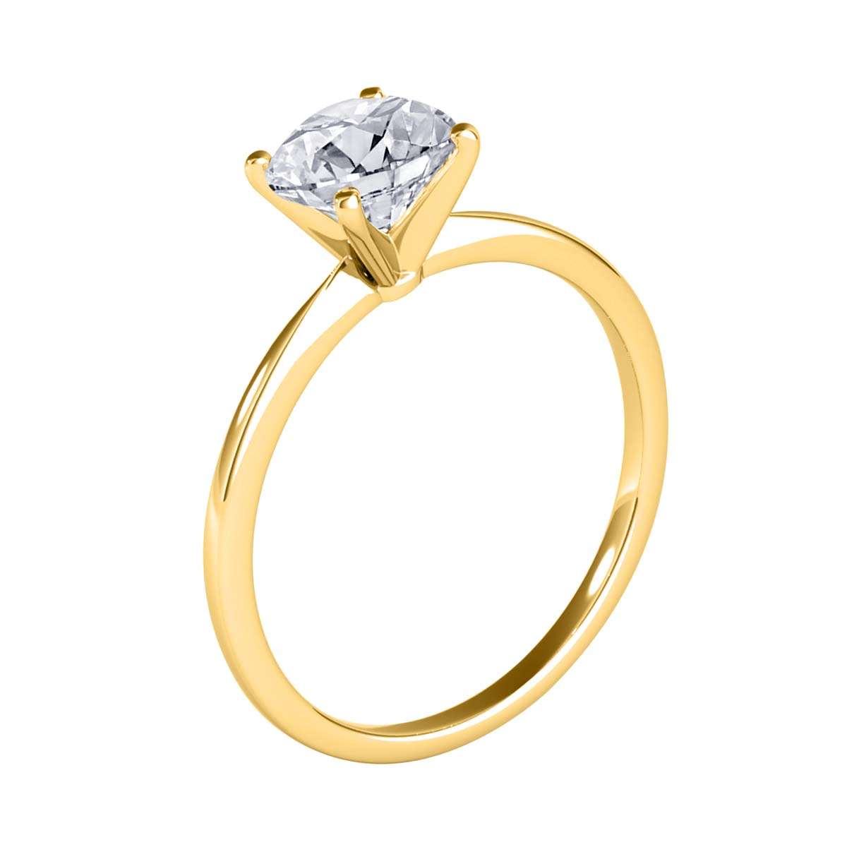 MAULI JEWELS 0.50 Carat Brilliant Cut Diamond Prong Set Classic Solitaire Ring In 10K Solid White Rose Yellow Gold, Mauli Jewels