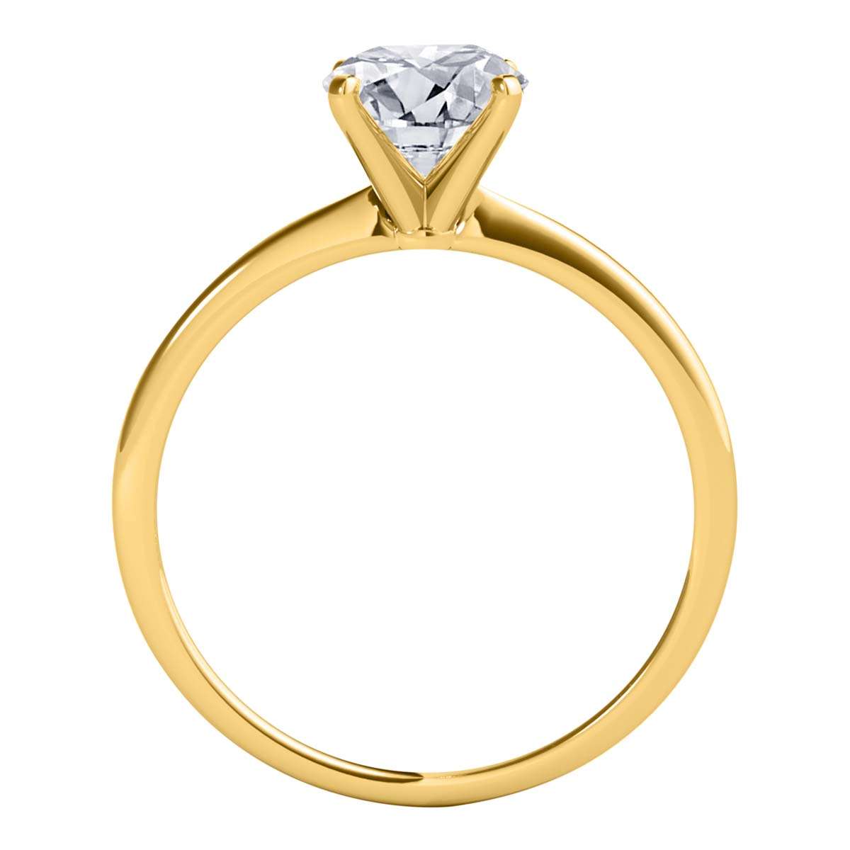 MAULI JEWELS 0.50 Carat Brilliant Cut Diamond Prong Set Classic Solitaire Ring In 10K Solid White Rose Yellow Gold, Mauli Jewels