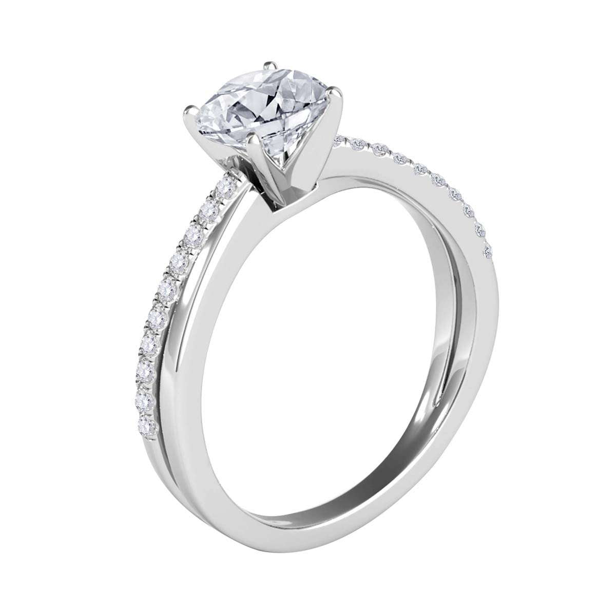 MAULI JEWELS 3/4 Carat Natural Round White Diamond (I-J/ I1-I2) Solitaire Twisted Shank Solitaire Engagement Ring In 14K Rose Gold, Ring Size 5 | Mauli Jewels