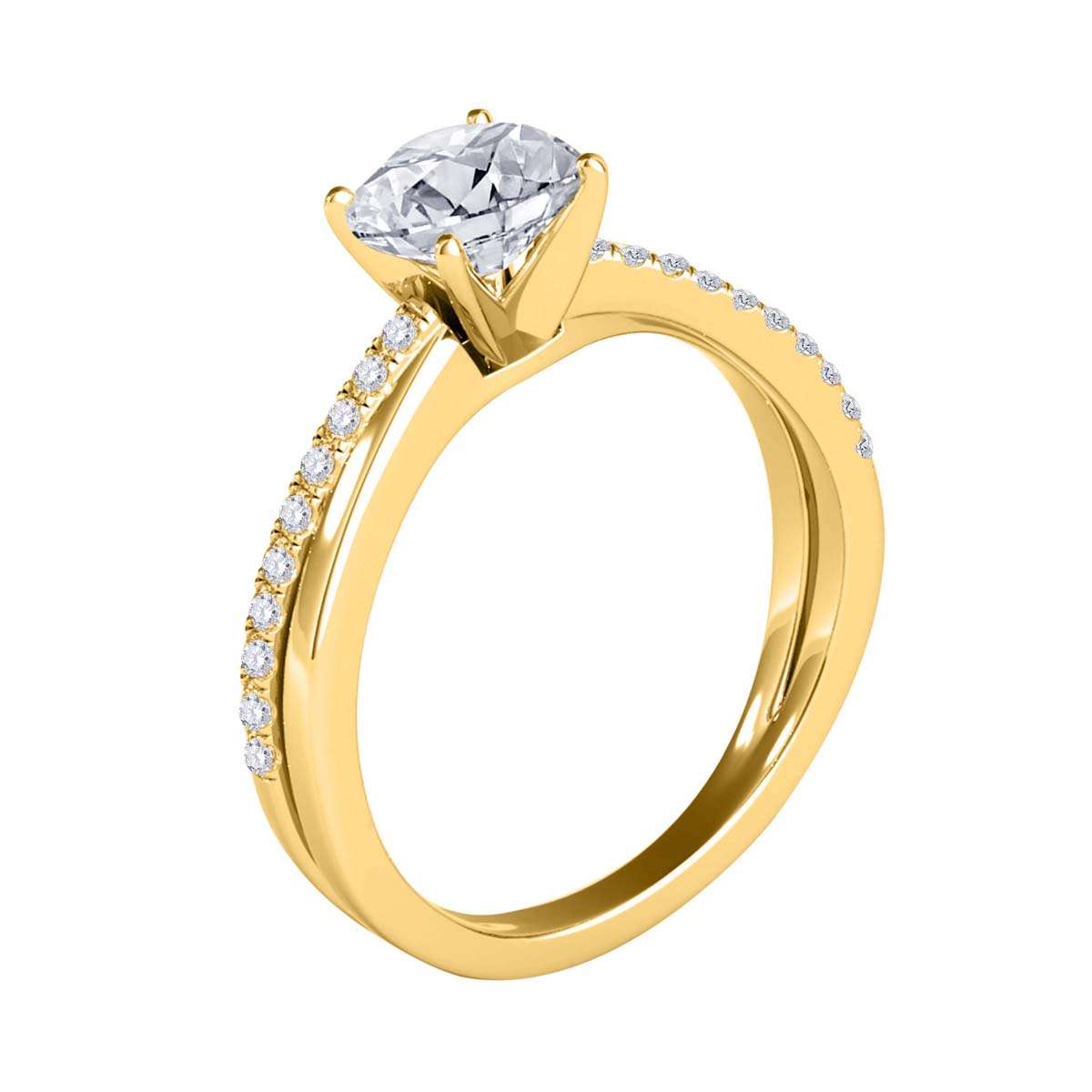 MAULI JEWELS 3/4 Carat Natural Round White Diamond (I-J/ I1-I2) Solitaire Twisted Shank Solitaire Engagement Ring In 14K Rose Gold, Ring Size 5 | Mauli Jewels