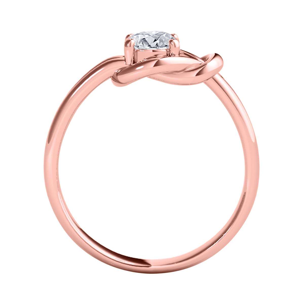 MAULI JEWELS 0.50 Carat Diamond Love Knot Wedding Engagement Ring In10K Solid Rose White Yellow Gold Mauli Jewels