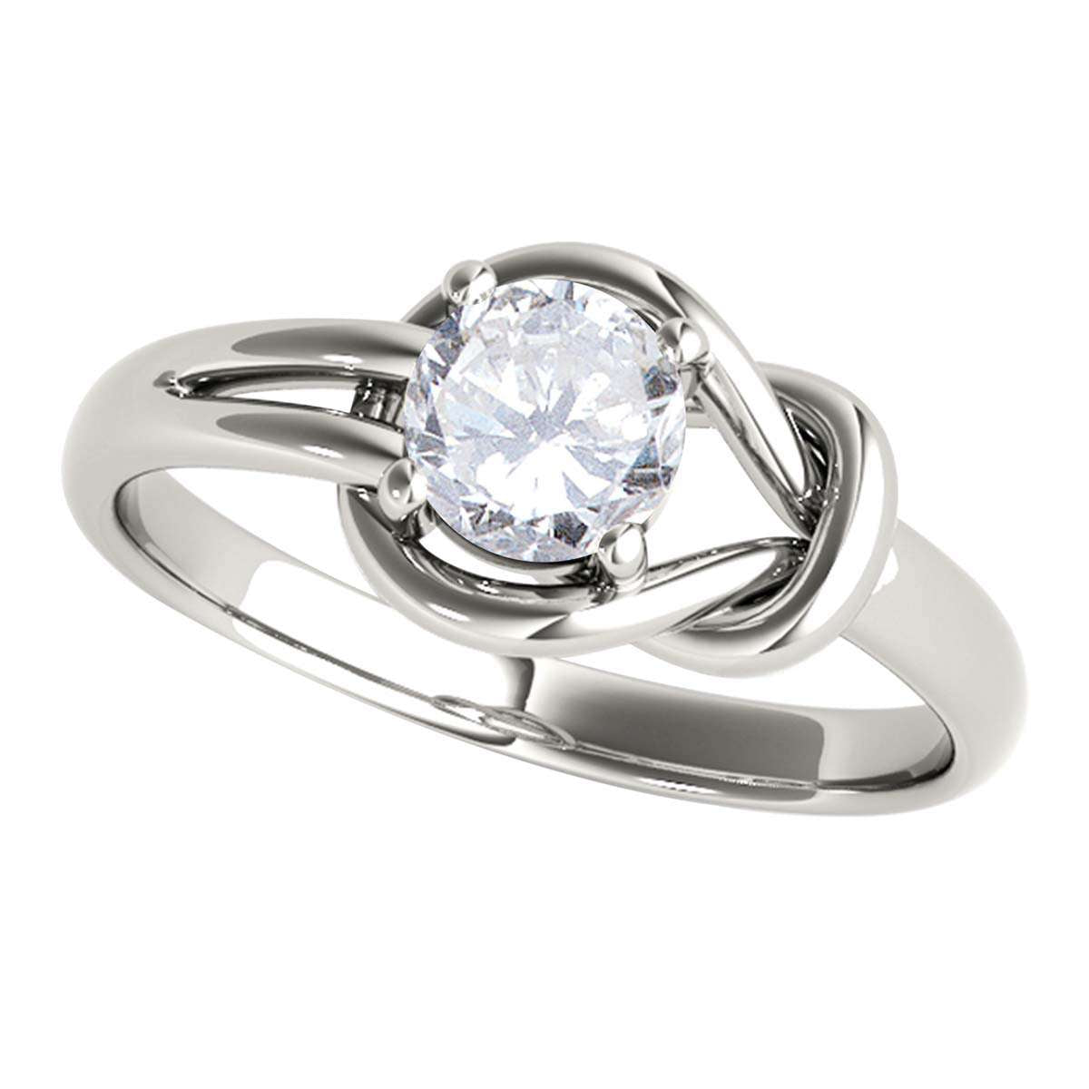 MAULI JEWELS 0.50 Carat Diamond Love Knot Wedding Engagement Ring In10K Solid Rose White Yellow Gold Mauli Jewels