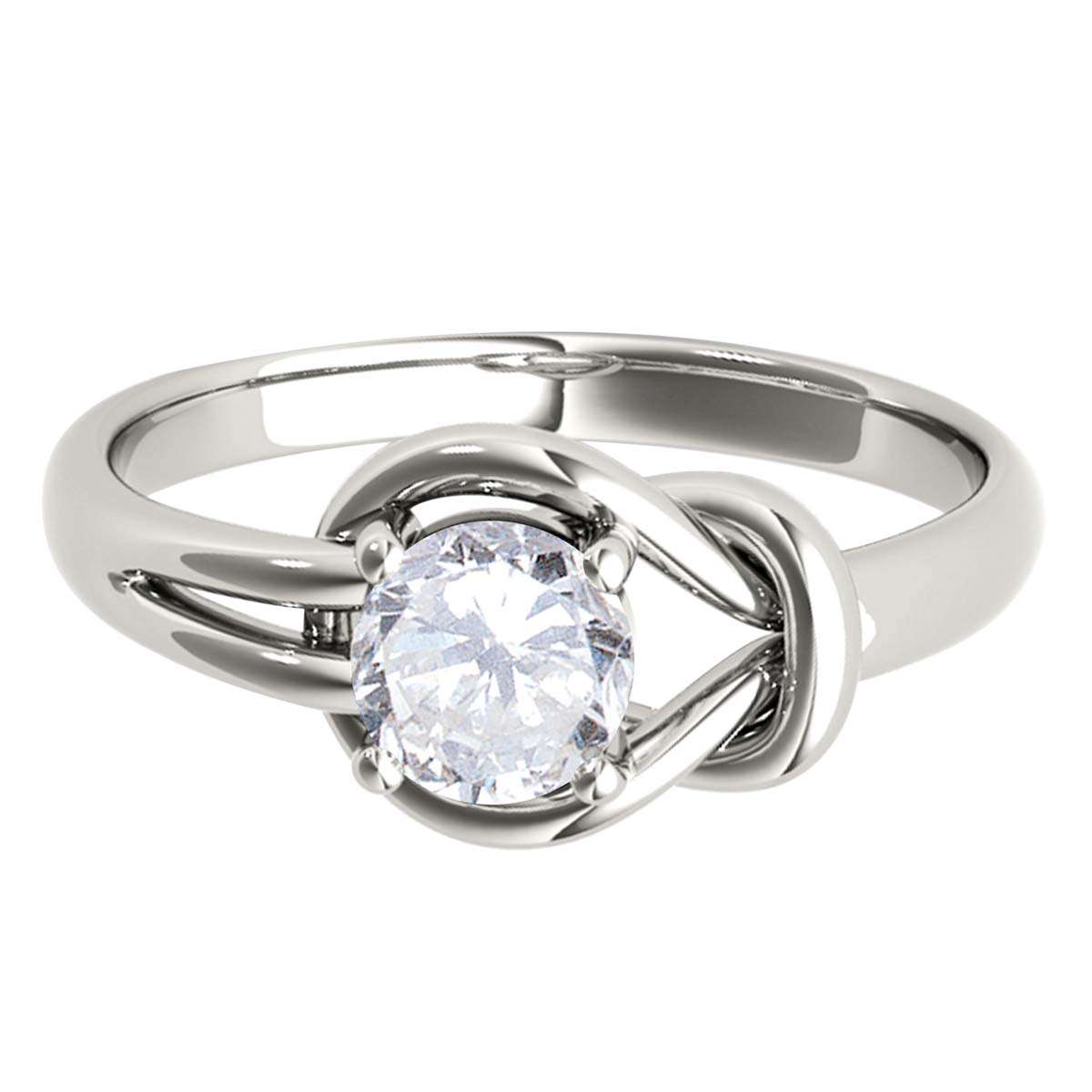 MAULI JEWELS 0.50 Carat Diamond Love Knot Wedding Engagement Ring In10K Solid Rose White Yellow Gold Mauli Jewels