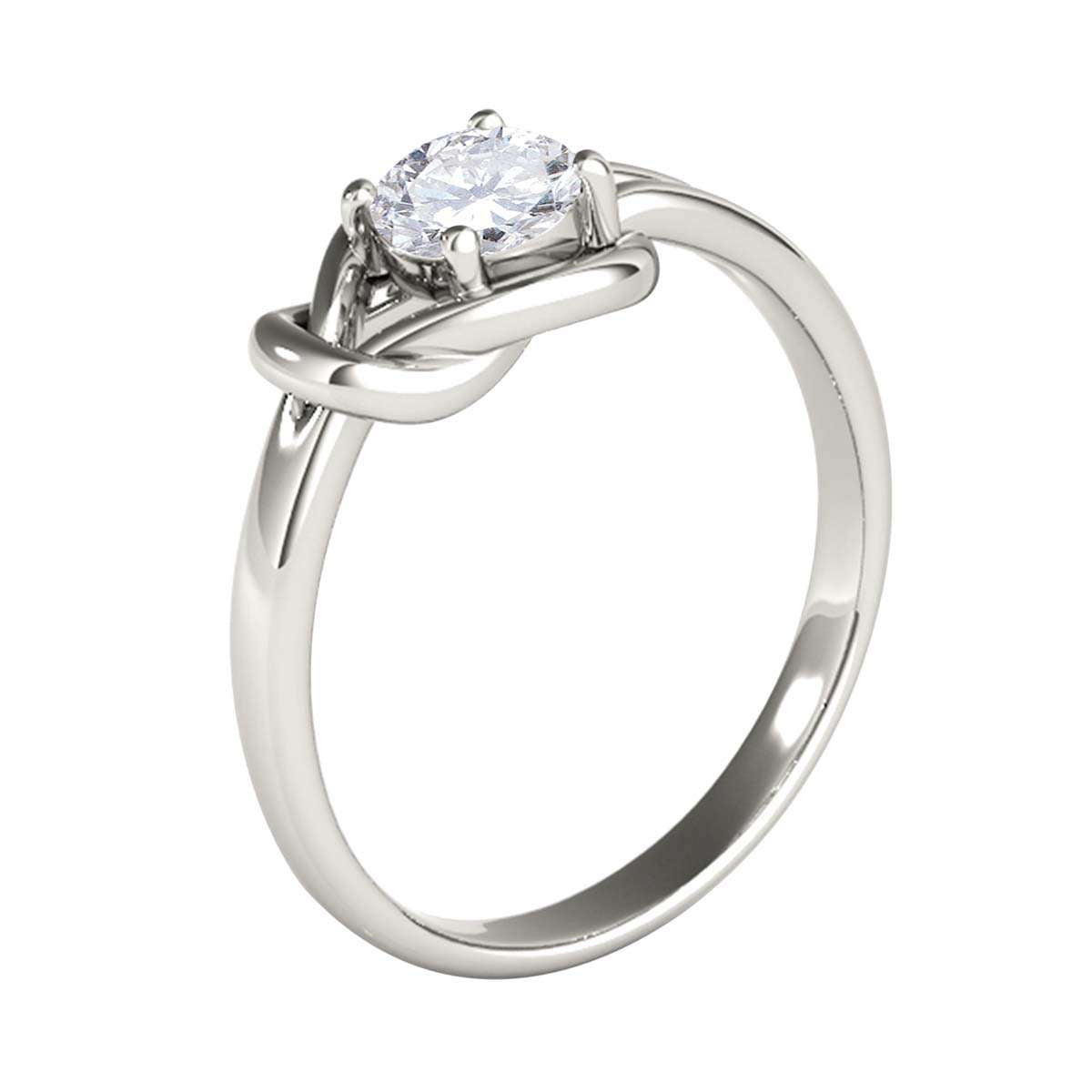MAULI JEWELS 0.50 Carat Diamond Love Knot Wedding Engagement Ring In10K Solid Rose White Yellow Gold Mauli Jewels