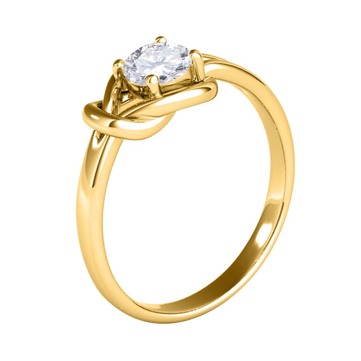 MAULI JEWELS 0.50 Carat Diamond Love Knot Wedding Engagement Ring In10K Solid Rose White Yellow Gold Mauli Jewels