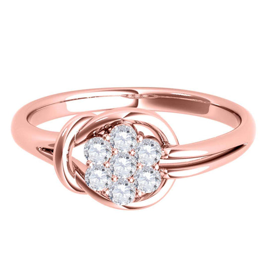 MAULI JEWELS 1/4 Carat Seven-Stone Diamond Engagement Ring in 14K Rose, White, or Yellow Gold Mauli Jewels