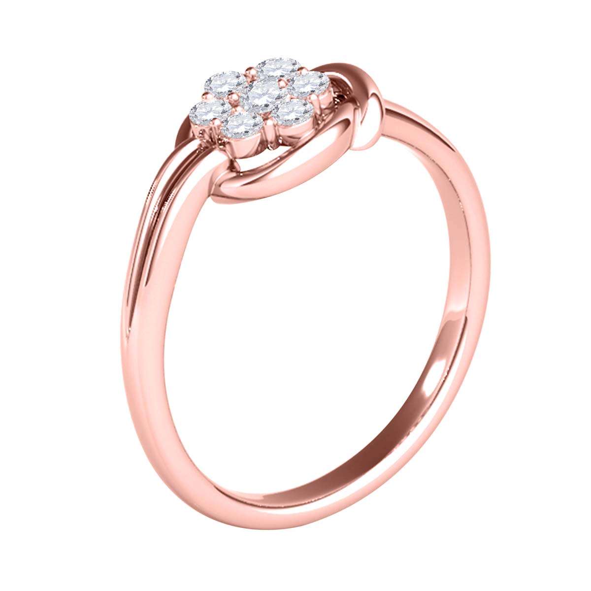 MAULI JEWELS 1/4 Carat Seven-Stone Diamond Engagement Ring in 14K Rose, White, or Yellow Gold Mauli Jewels