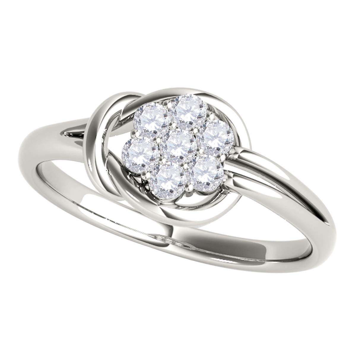 MAULI JEWELS 1/4 Carat Seven-Stone Diamond Engagement Ring in 14K Rose, White, or Yellow Gold Mauli Jewels