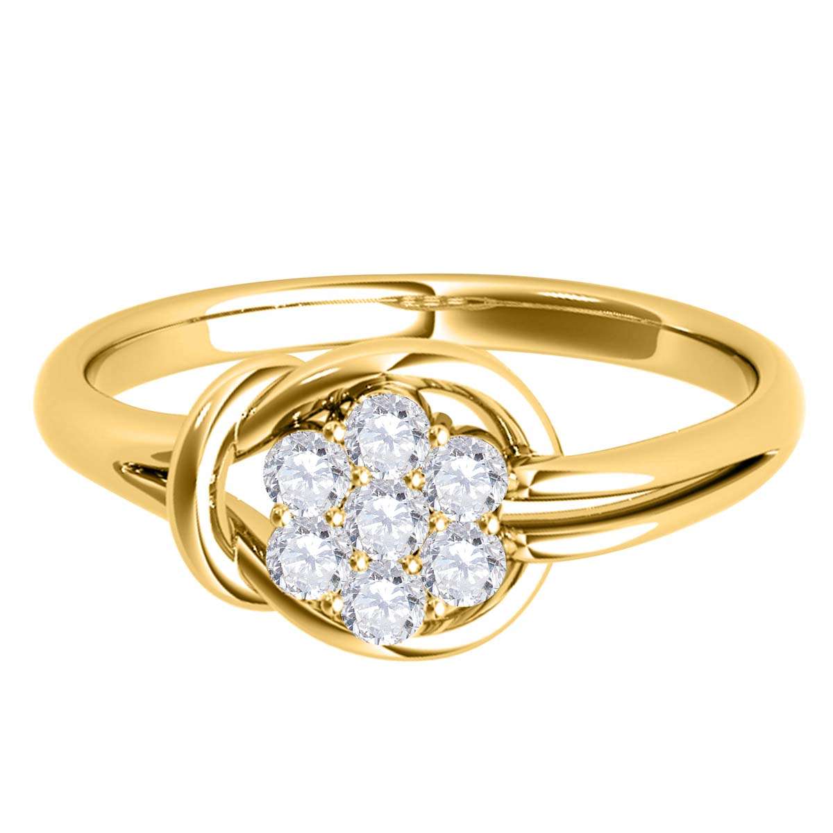 MAULI JEWELS 1/4 Carat Seven-Stone Diamond Engagement Ring in 14K Rose, White, or Yellow Gold Mauli Jewels