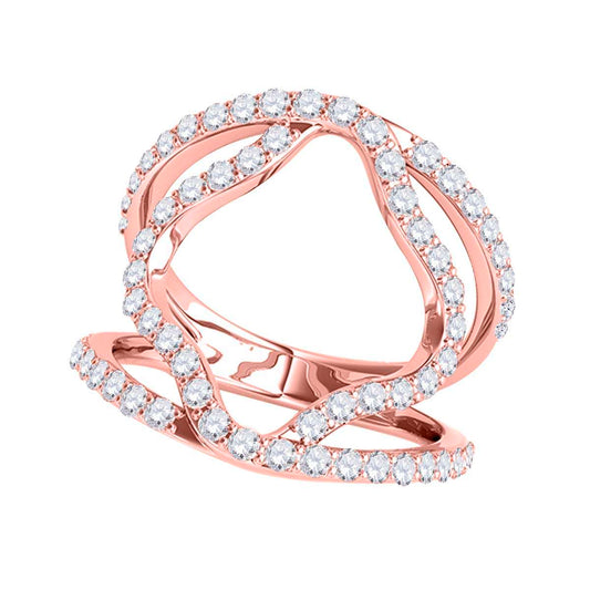 MAULIJEWELS 3/4 Carat Prong Set Natural Diamond Engagement Ring for Women in 10K White, Rose, or Yellow Gold Mauli Jewels