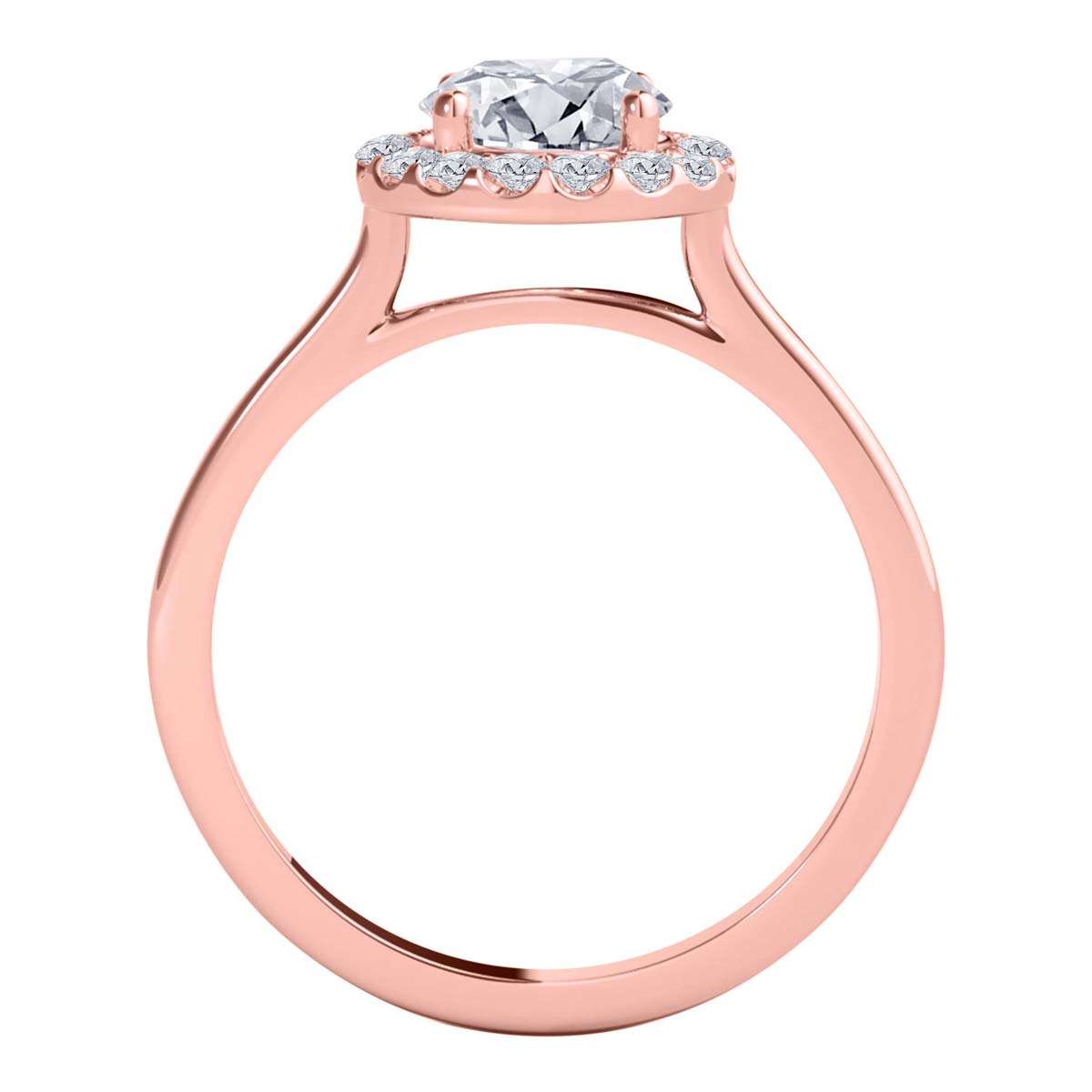 Mauli Jewels 0.75 Carat Natural Diamond Halo Engagement Ring – 14K Rose, White, or Yellow Gold Mauli Jewels