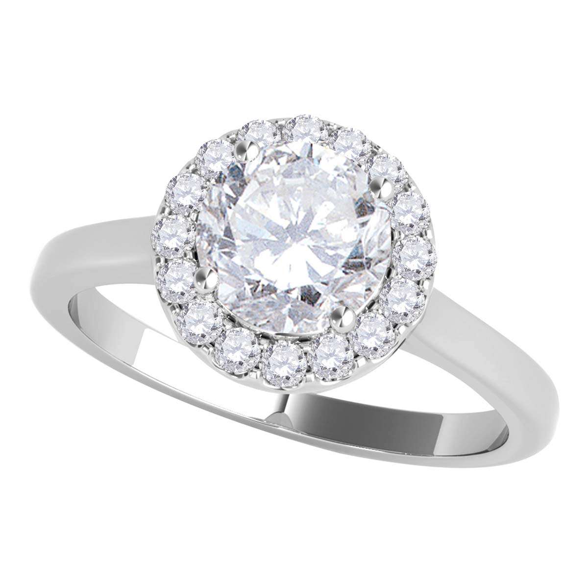 Mauli Jewels 0.75 Carat Natural Diamond Halo Engagement Ring – 14K Rose, White, or Yellow Gold Mauli Jewels