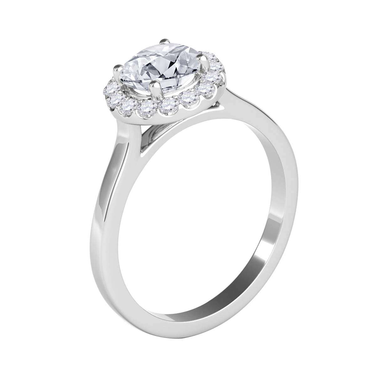 Mauli Jewels 0.75 Carat Natural Diamond Halo Engagement Ring – 14K Rose, White, or Yellow Gold Mauli Jewels