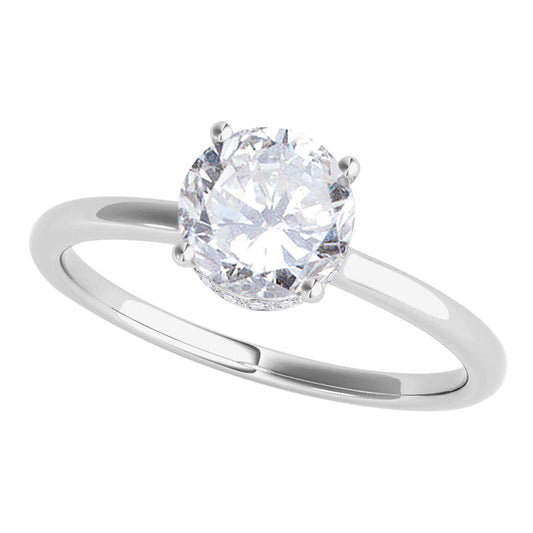 MAULI JEWELS 0.70 Carat Natural Diamond (I-J / I2-I3) Solitaire Engagement Wedding Rings In 14K White Rose Yellow Gold Mauli Jewels