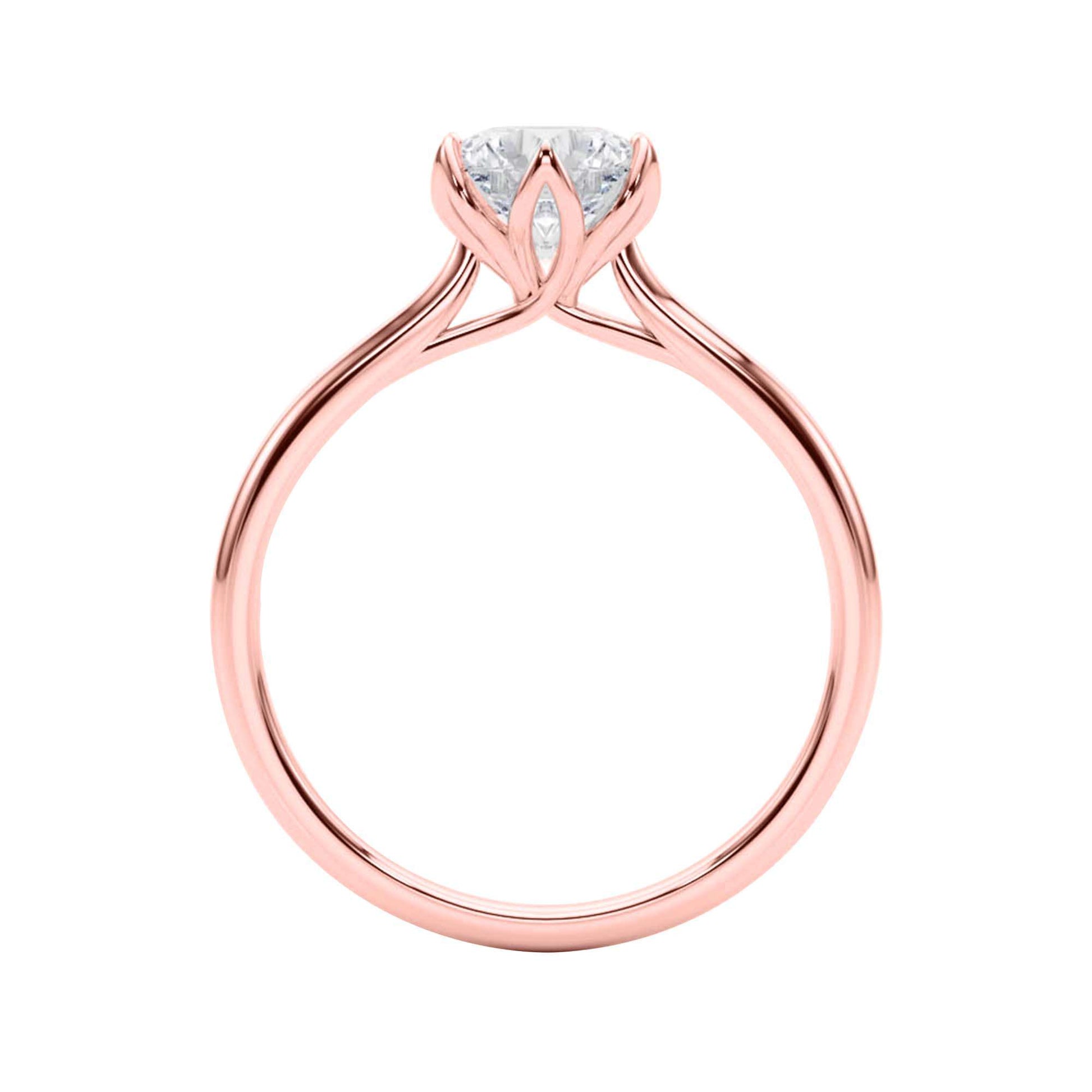 MAULI JEWELS 2.00 Carat White Moissanite Brilliant Round Cut Stone Solitaire Engagement Rings In 14K Solid Rose White & Yellow Gold Mauli Jewels