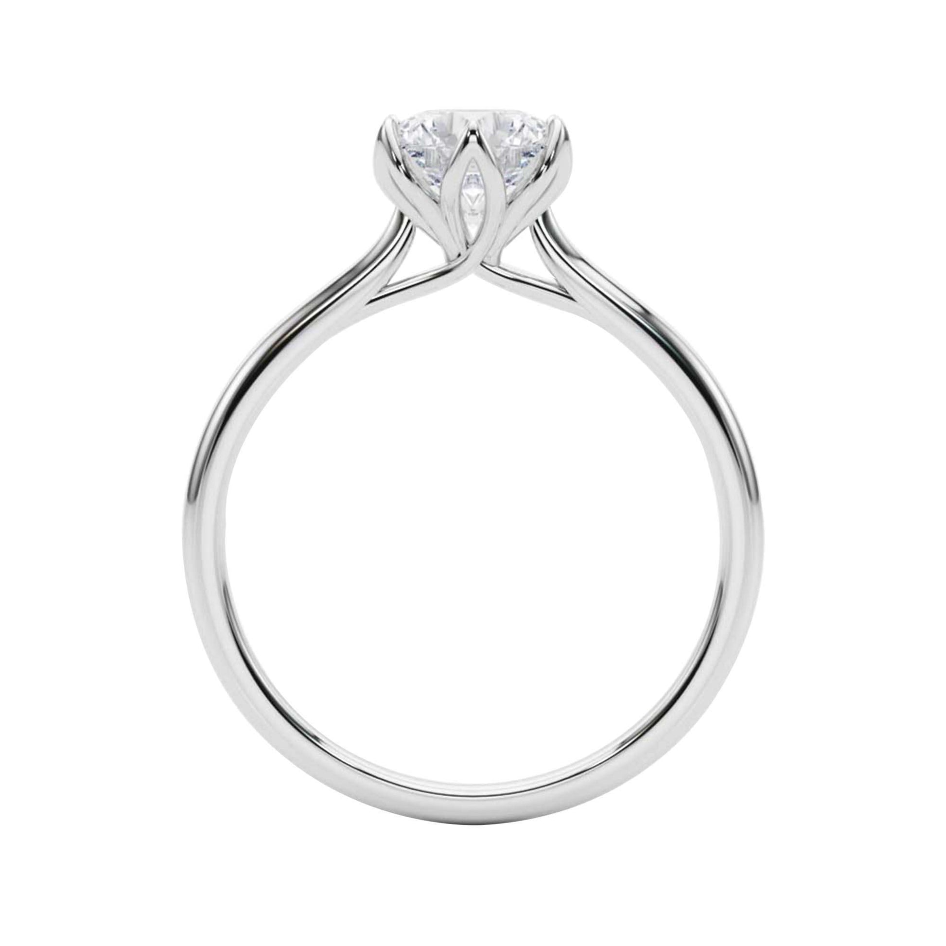 MAULI JEWELS 2.00 Carat White Moissanite Brilliant Round Cut Stone Solitaire Engagement Rings In 14K Solid Rose White & Yellow Gold Mauli Jewels