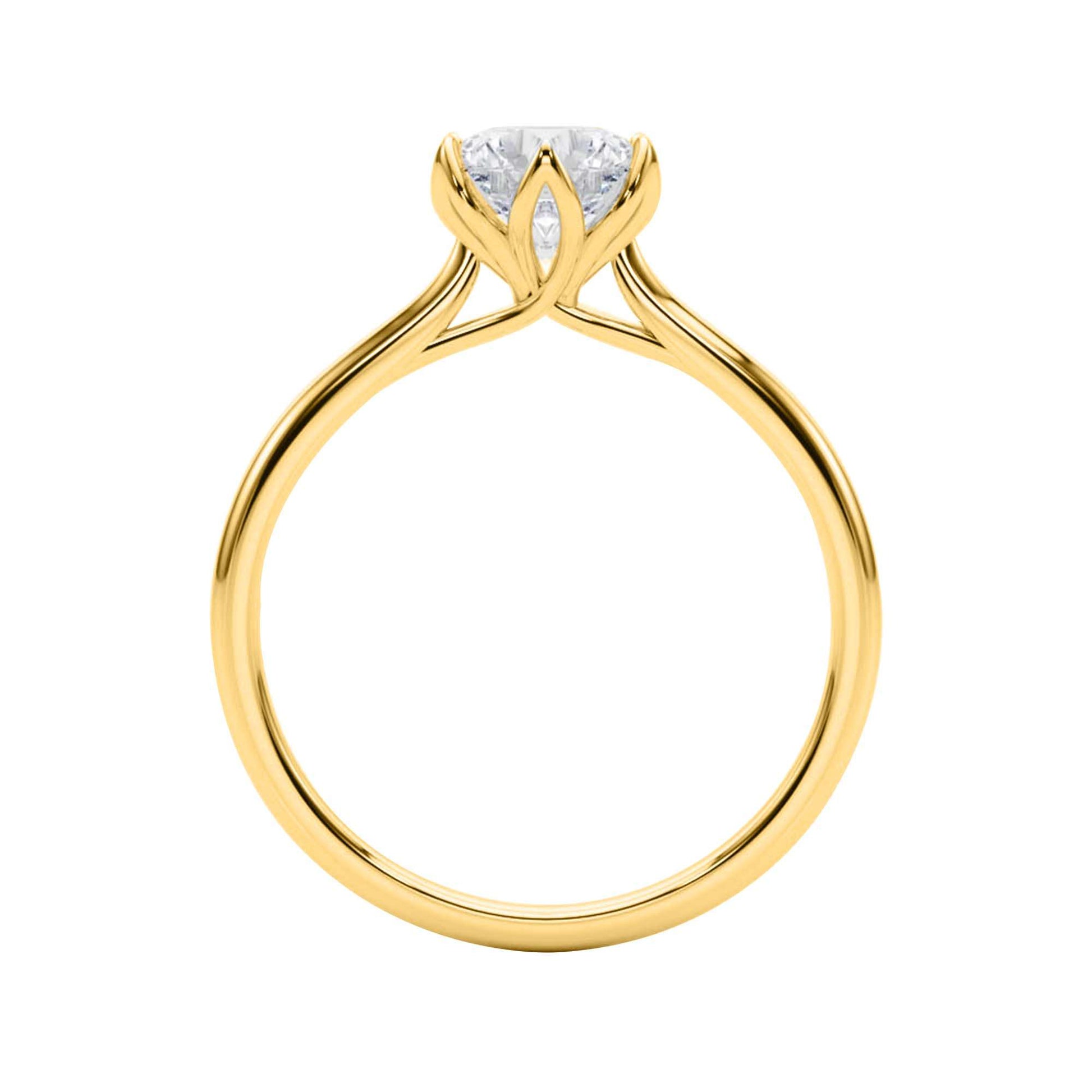 MAULI JEWELS 2.00 Carat White Moissanite Brilliant Round Cut Stone Solitaire Engagement Rings In 14K Solid Rose White & Yellow Gold Mauli Jewels