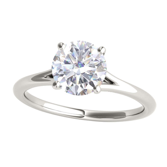 MAULI JEWELS 1.50 Carat Diamond (G-H/ VS1) Moissanite Solitaire Engagement Ring In 14K Solid Rose White & Yellow Gold Mauli Jewels
