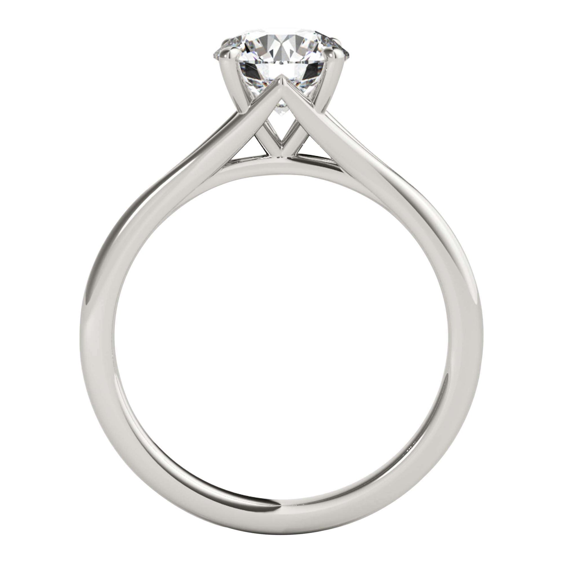 MAULI JEWELS 1.50 Carat Diamond (G-H/ VS1) Moissanite Solitaire Engagement Ring In 14K Solid Rose White & Yellow Gold Mauli Jewels
