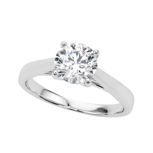 MAULI JEWELS 10K White, Rose & Yellow Gold 1.50 Carat Moissanite Diamond (G-H/ VS1) Engagement Ring Mauli Jewels