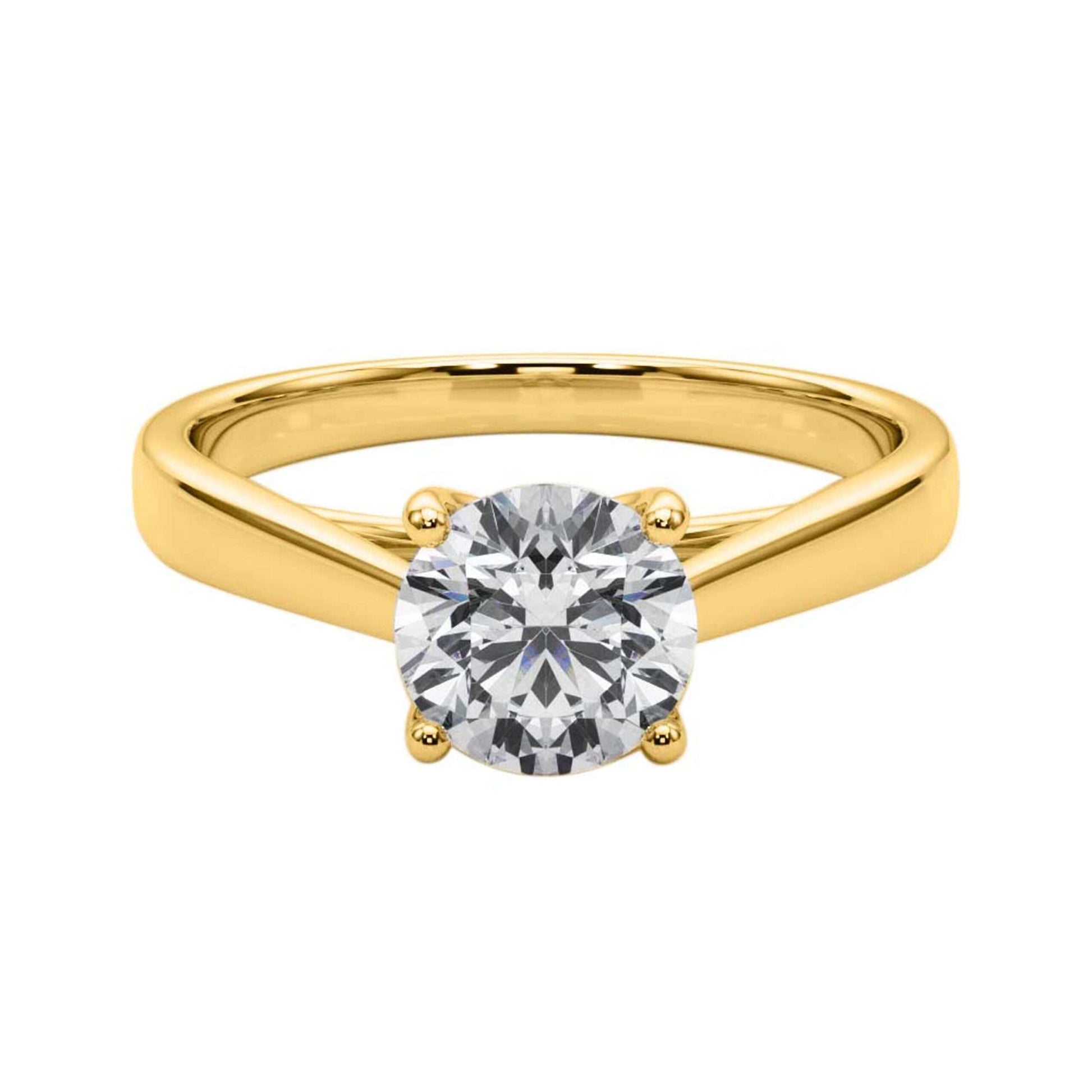 MAULI JEWELS 10K White, Rose & Yellow Gold 1.50 Carat Moissanite Diamond (G-H/ VS1) Engagement Ring Mauli Jewels