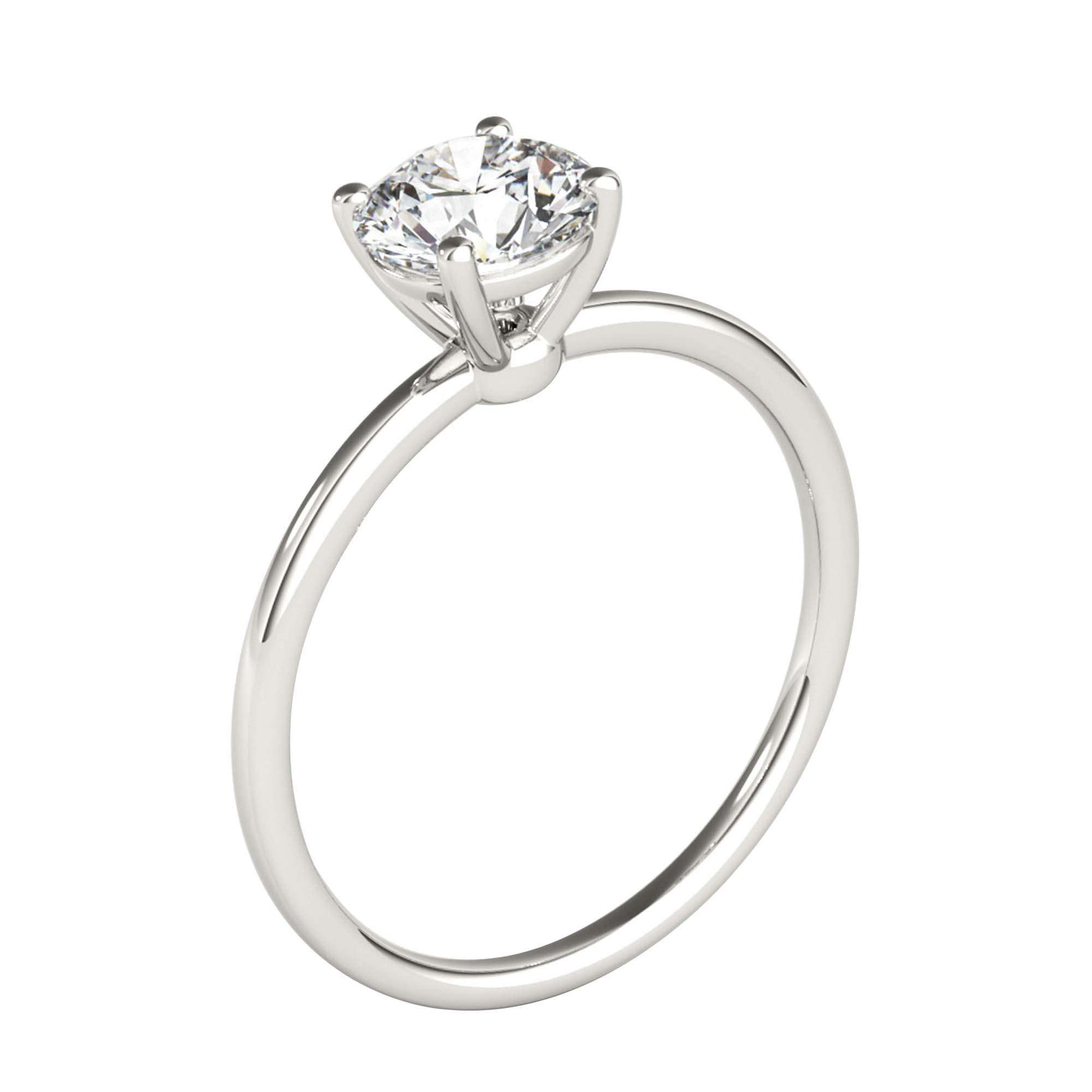 MAULI JEWELS 1.50 Carat Moissanite Diamond Engagement Ring In 14K Solid Rose White Yellow Gold Mauli Jewels