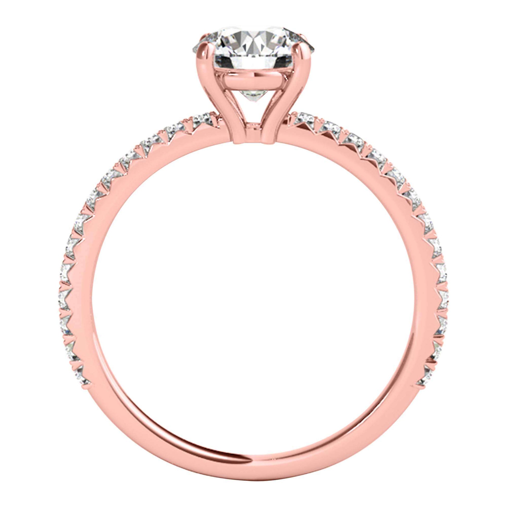 MAULI JEWELS 1.75 Carat Moissanite Natural Diamond Engagement Ring In 14K Solid Rose/White & Yellow Gold | Mauli Jewels