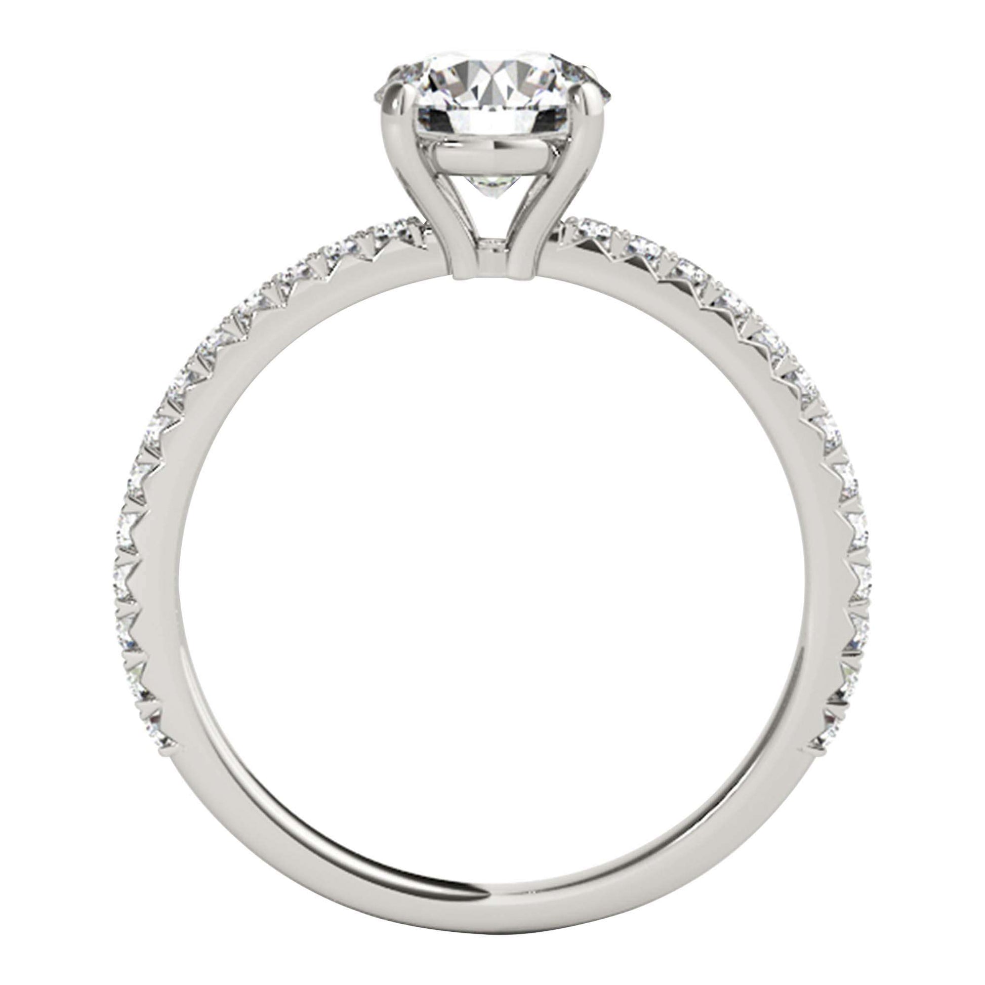 MAULI JEWELS 1.75 Carat Moissanite Natural Diamond Engagement Ring In 14K Solid Rose/White & Yellow Gold | Mauli Jewels