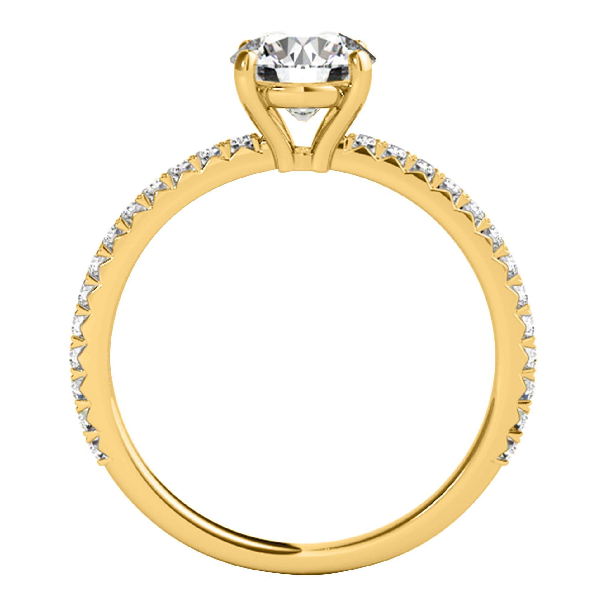 MAULI JEWELS 1.75 Carat Moissanite Natural Diamond Engagement Ring In 14K Solid Rose/White & Yellow Gold | Mauli Jewels
