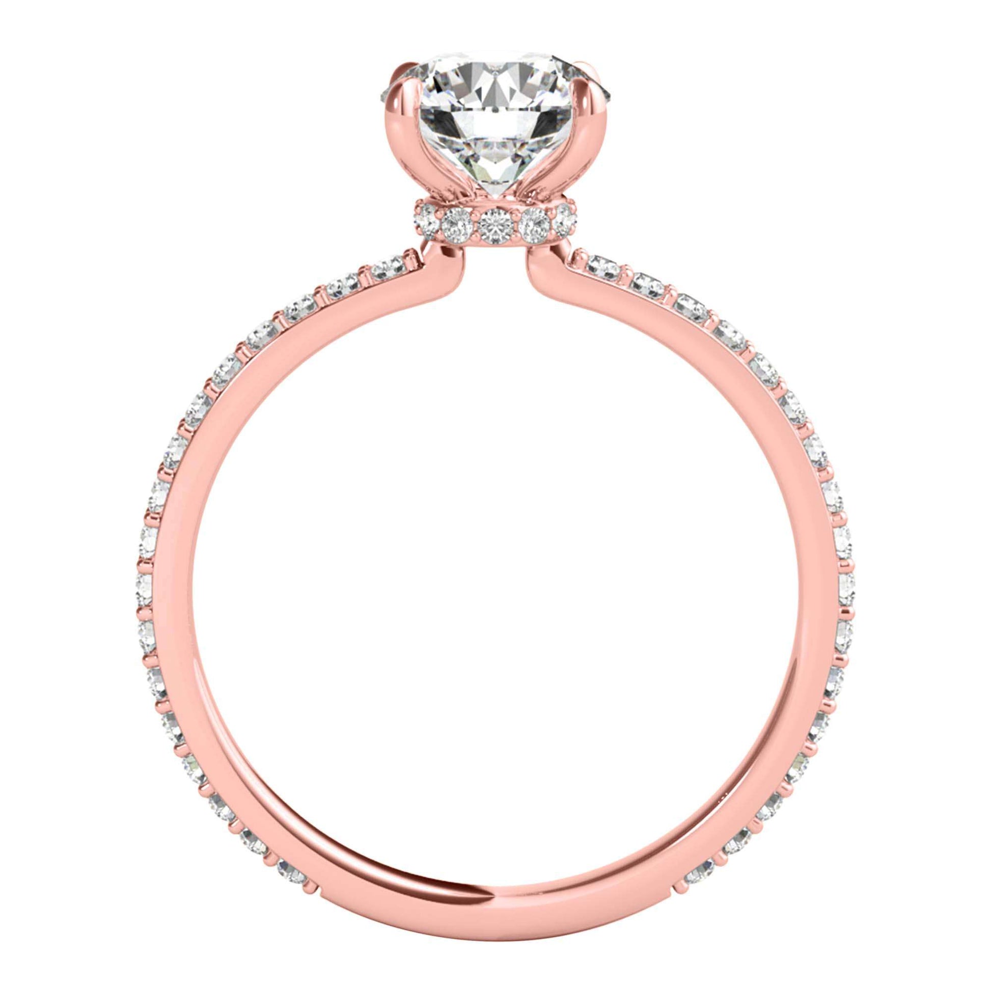 MAULI JEWELS 14K Rose/White/Yellow Gold 1.35 Carat Moissanite Diamond Engagement Ring | Mauli Jewels