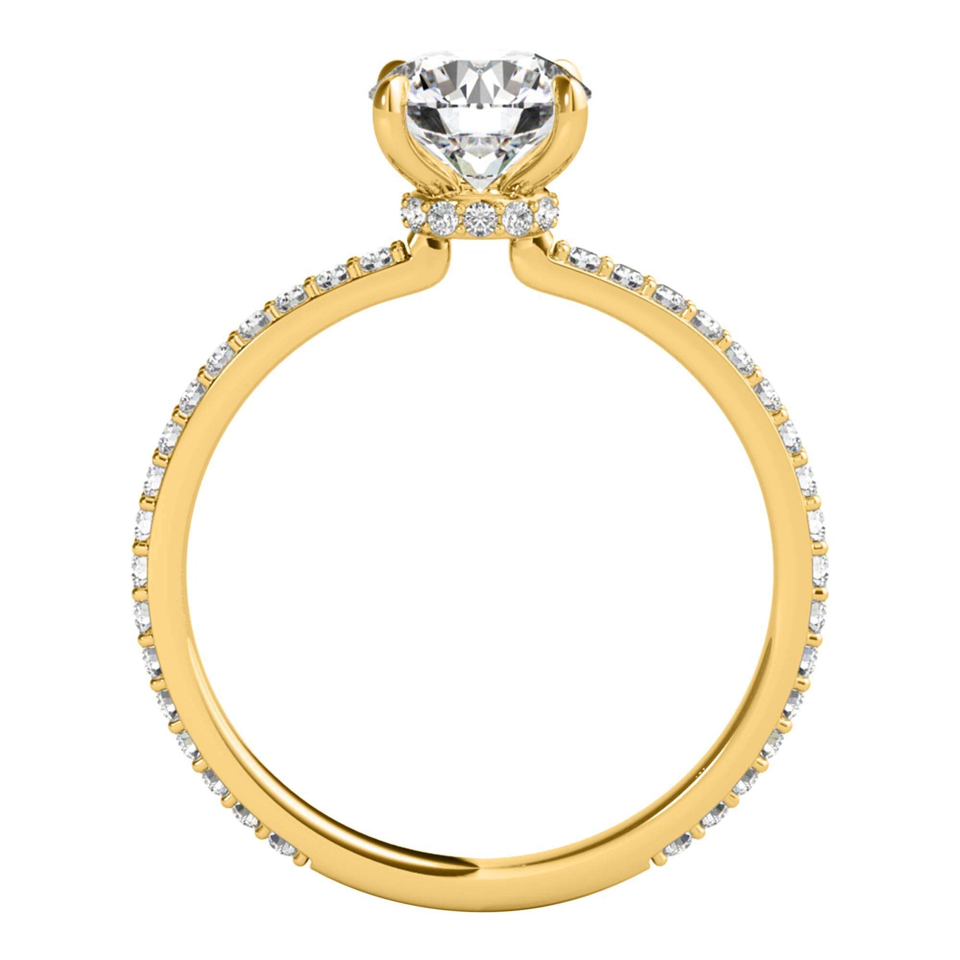 MAULI JEWELS 14K Rose/White/Yellow Gold 1.35 Carat Moissanite Diamond Engagement Ring | Mauli Jewels