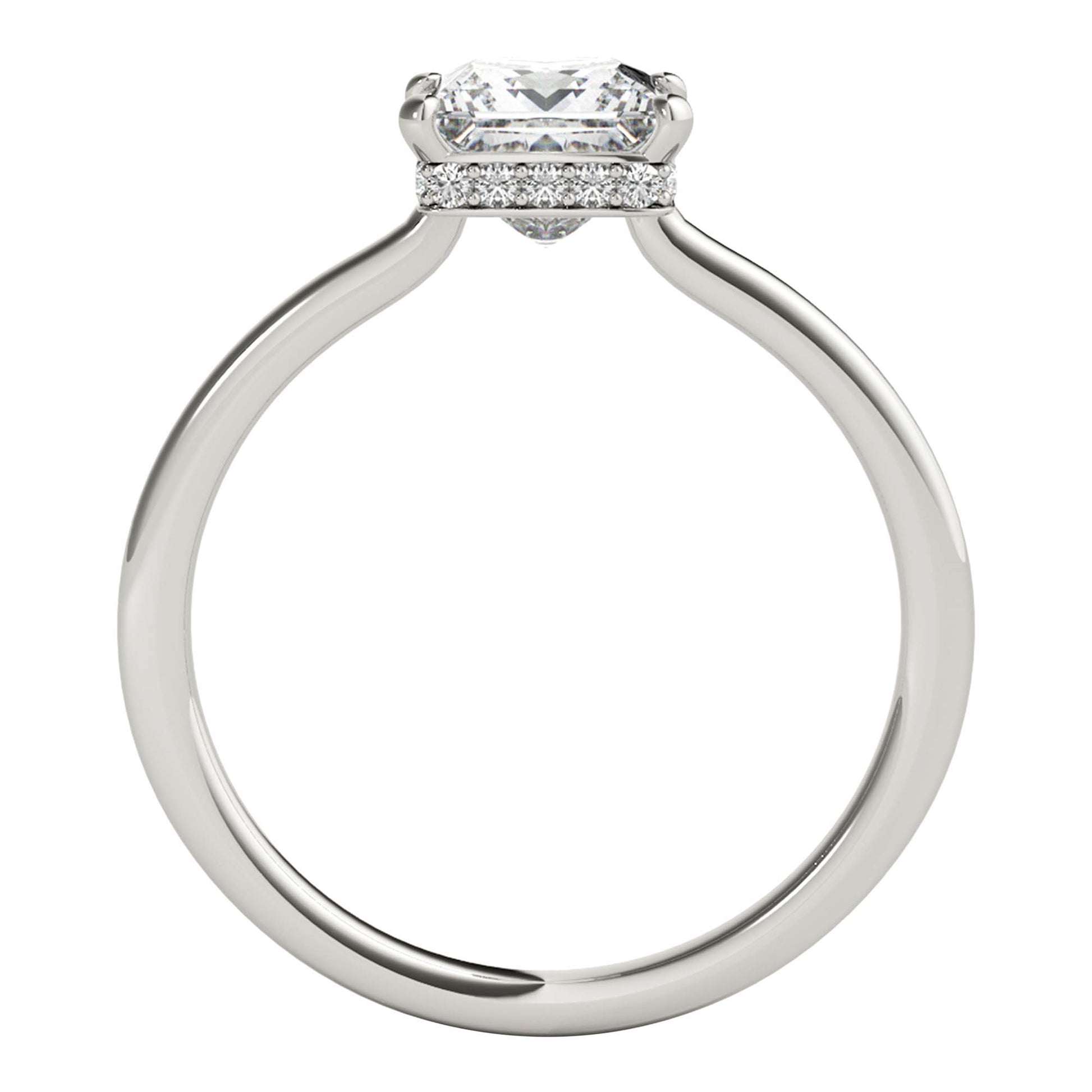 1.35 Carat Princess-Cut Moissanite & Lab-Grown Diamond Solitaire Ring in 14K Gold Affordable Luxur Mauli Jewels
