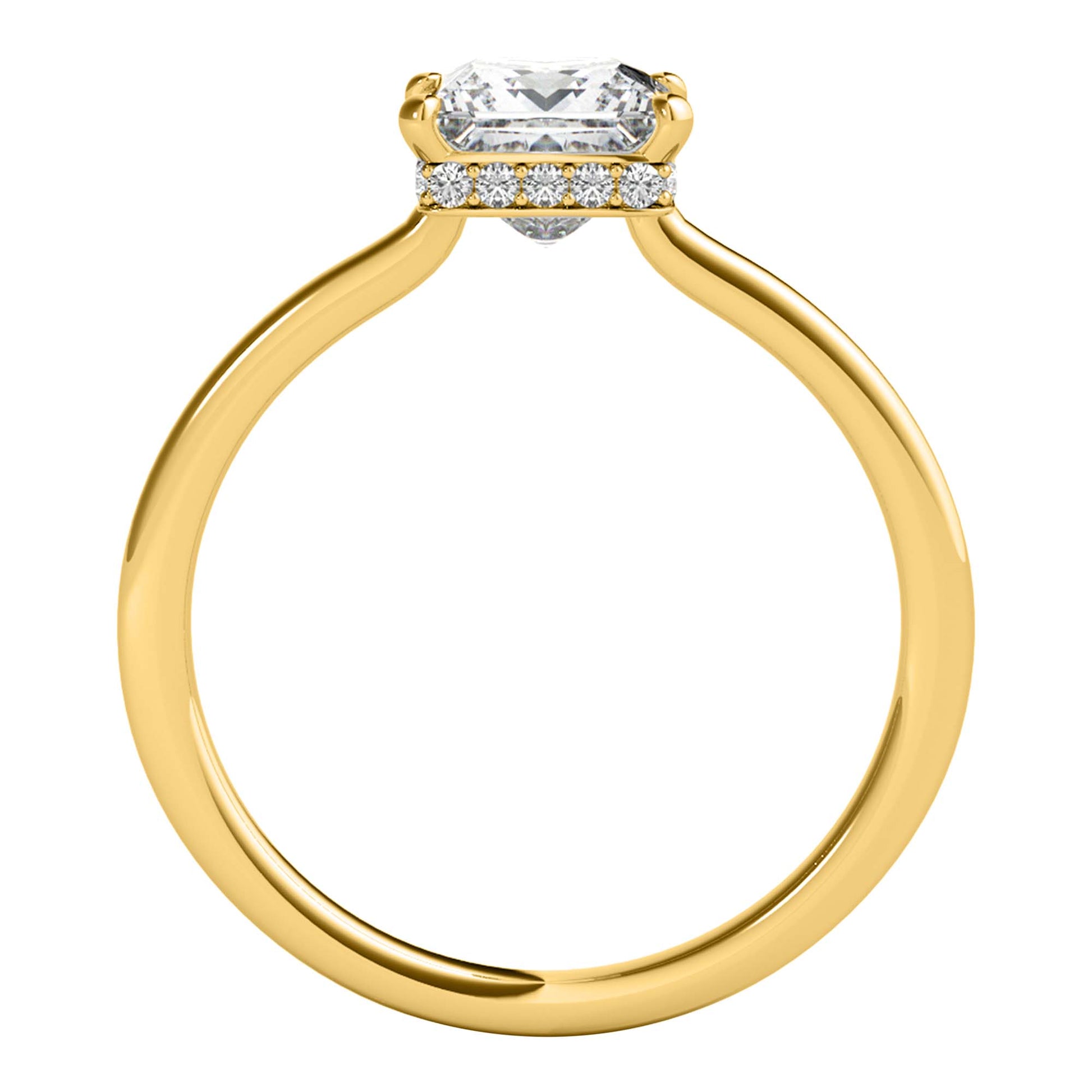 1.35 Carat Princess-Cut Moissanite & Lab-Grown Diamond Solitaire Ring in 14K Gold Affordable Luxur Mauli Jewels