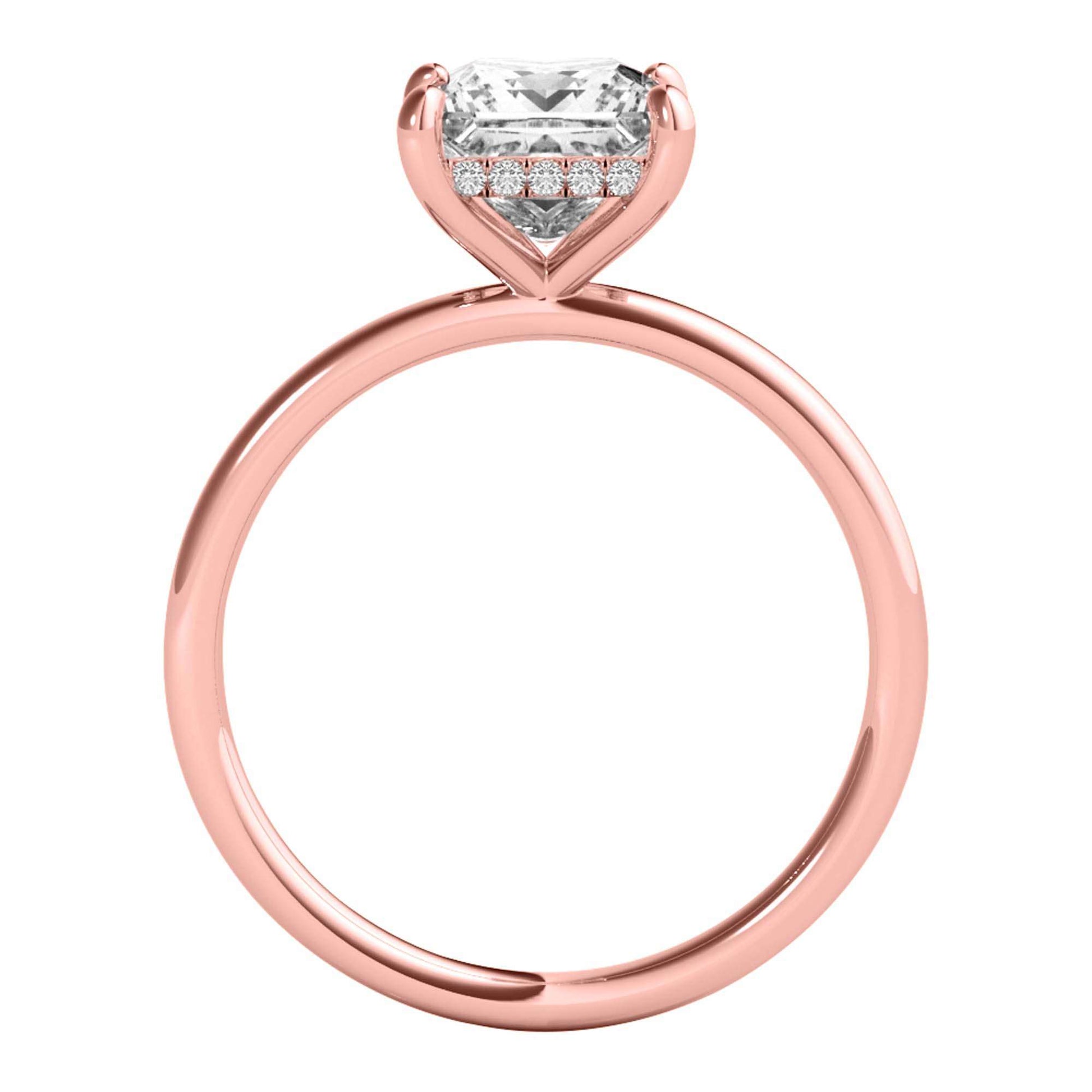 MAULI JEWELS 1.30 Carat Moissanite Natural Diamond 14K Solid Rose White Yellow Gold Solitaire Engagement Rings Mauli Jewels