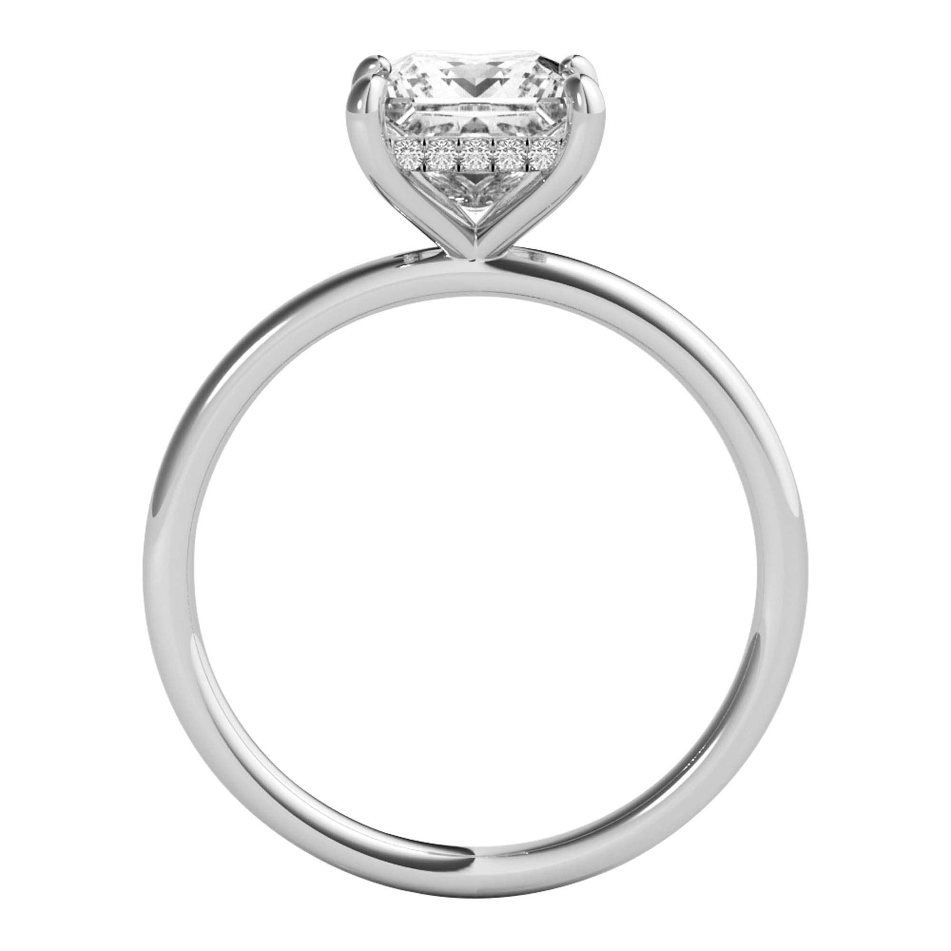 MAULI JEWELS 1.30 Carat Moissanite Natural Diamond 14K Solid Rose White Yellow Gold Solitaire Engagement Rings Mauli Jewels
