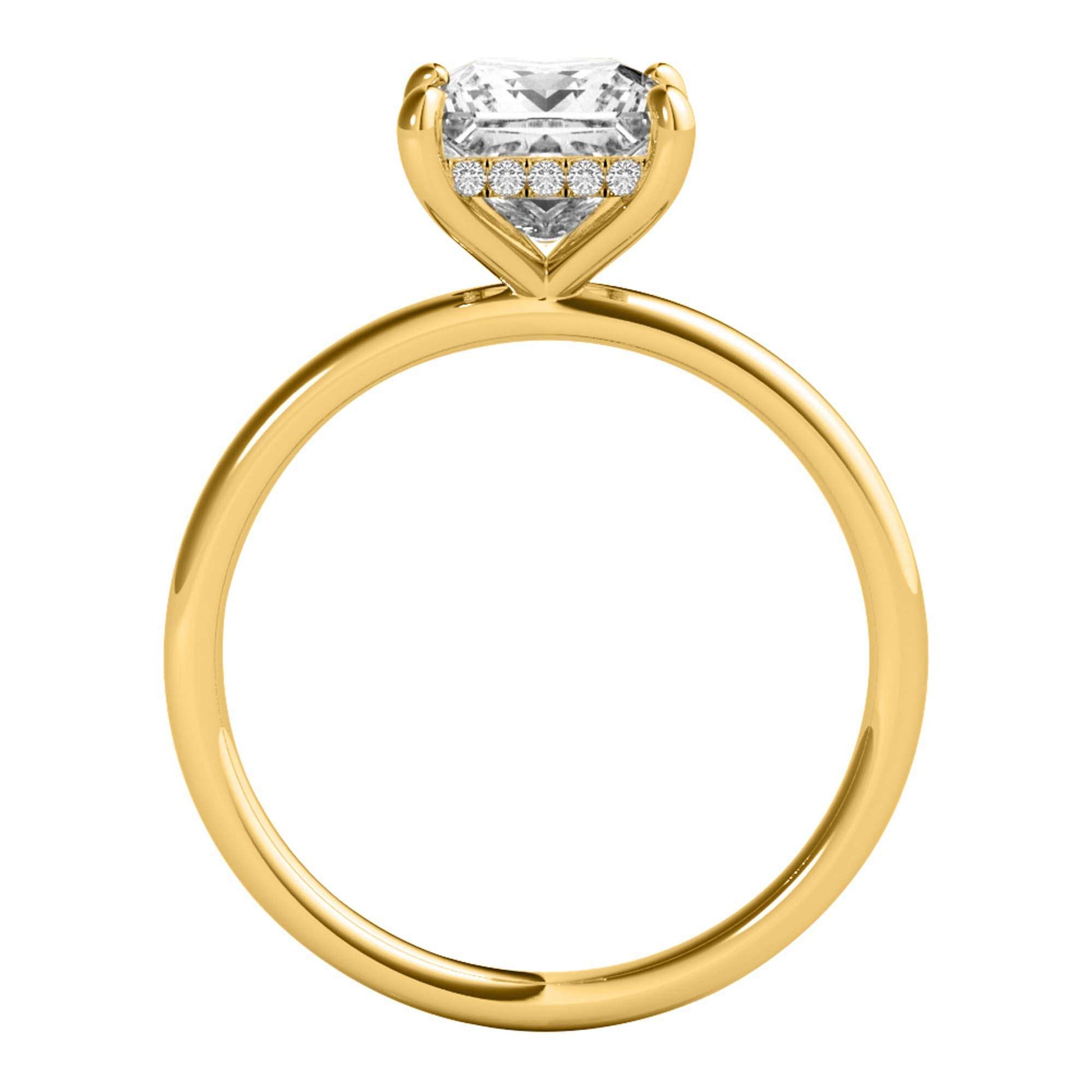MAULI JEWELS 1.30 Carat Moissanite Natural Diamond 14K Solid Rose White Yellow Gold Solitaire Engagement Rings Mauli Jewels