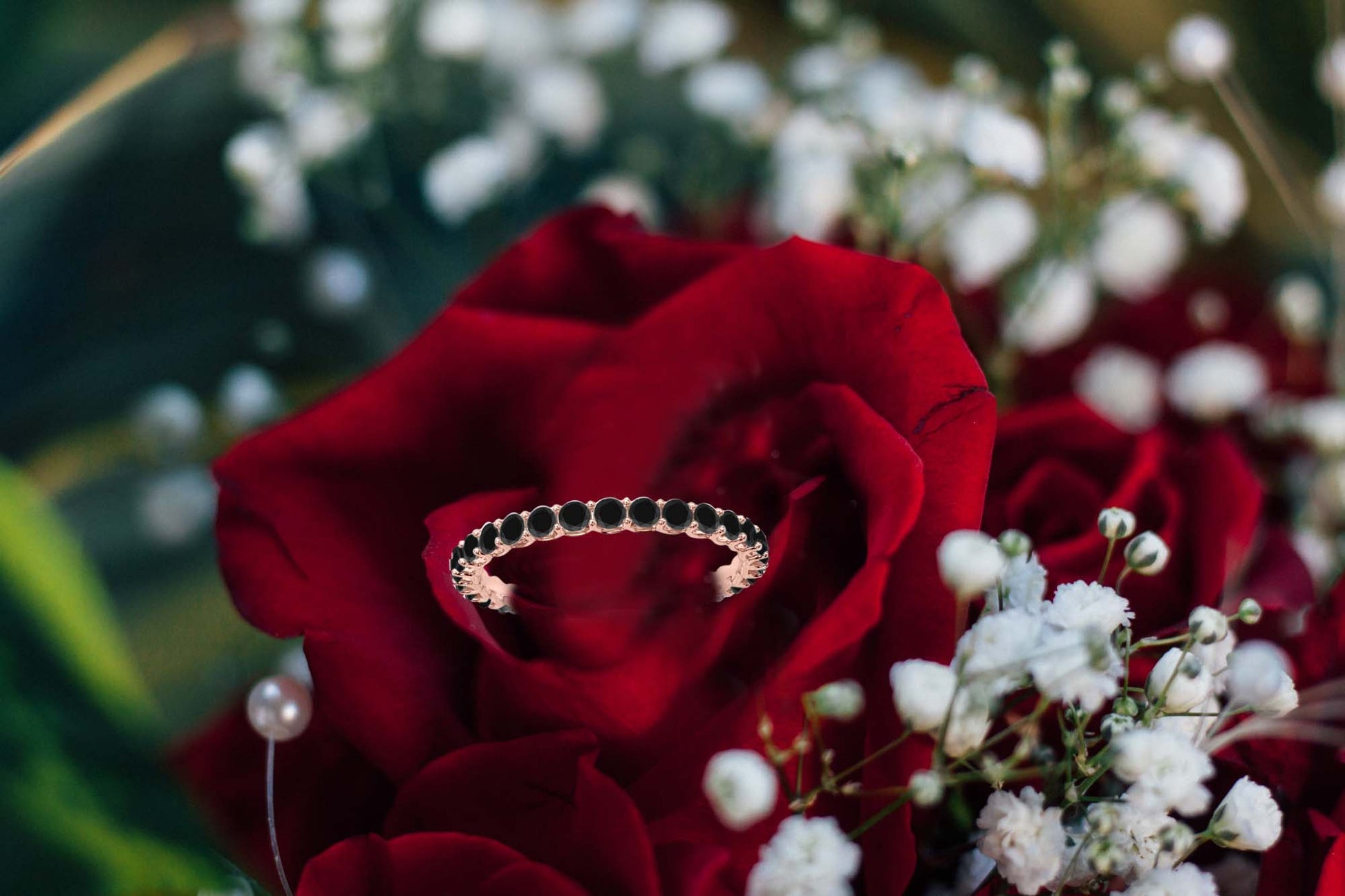 0.75 Carat Lab Grown White Diamond 1/2 Eternity Wedding Band In 10K Solid White Gold For Women Mauli Jewels