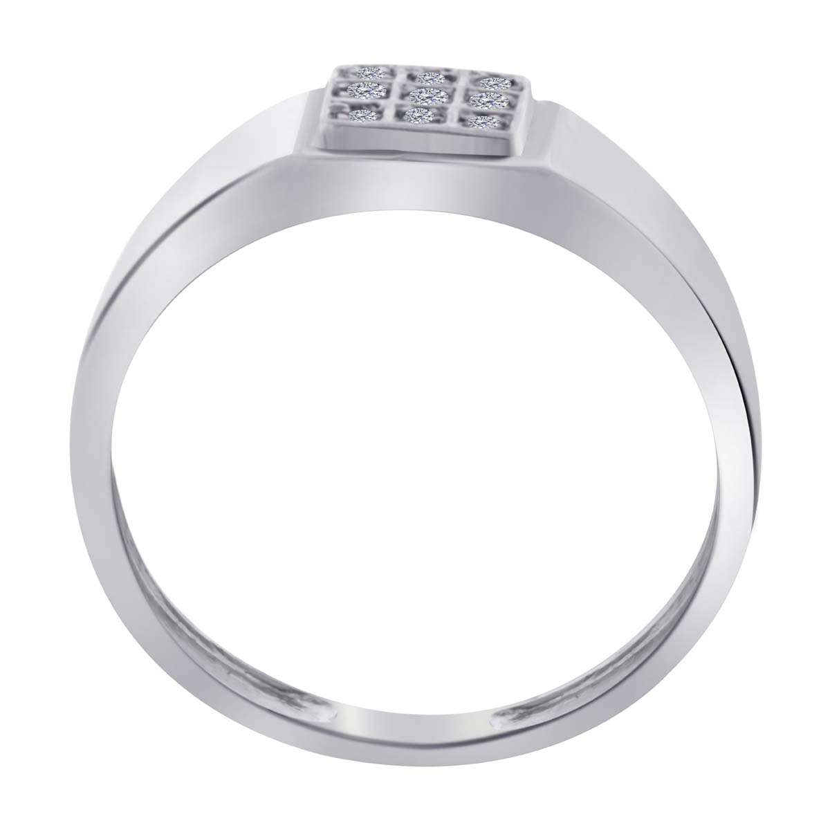0.10 Carat Natural Diamond ( HI / I1-I2 ) Men's Equisite Engagement Ring For Men's In 10K Yellow & White Gold Mauli Jewels