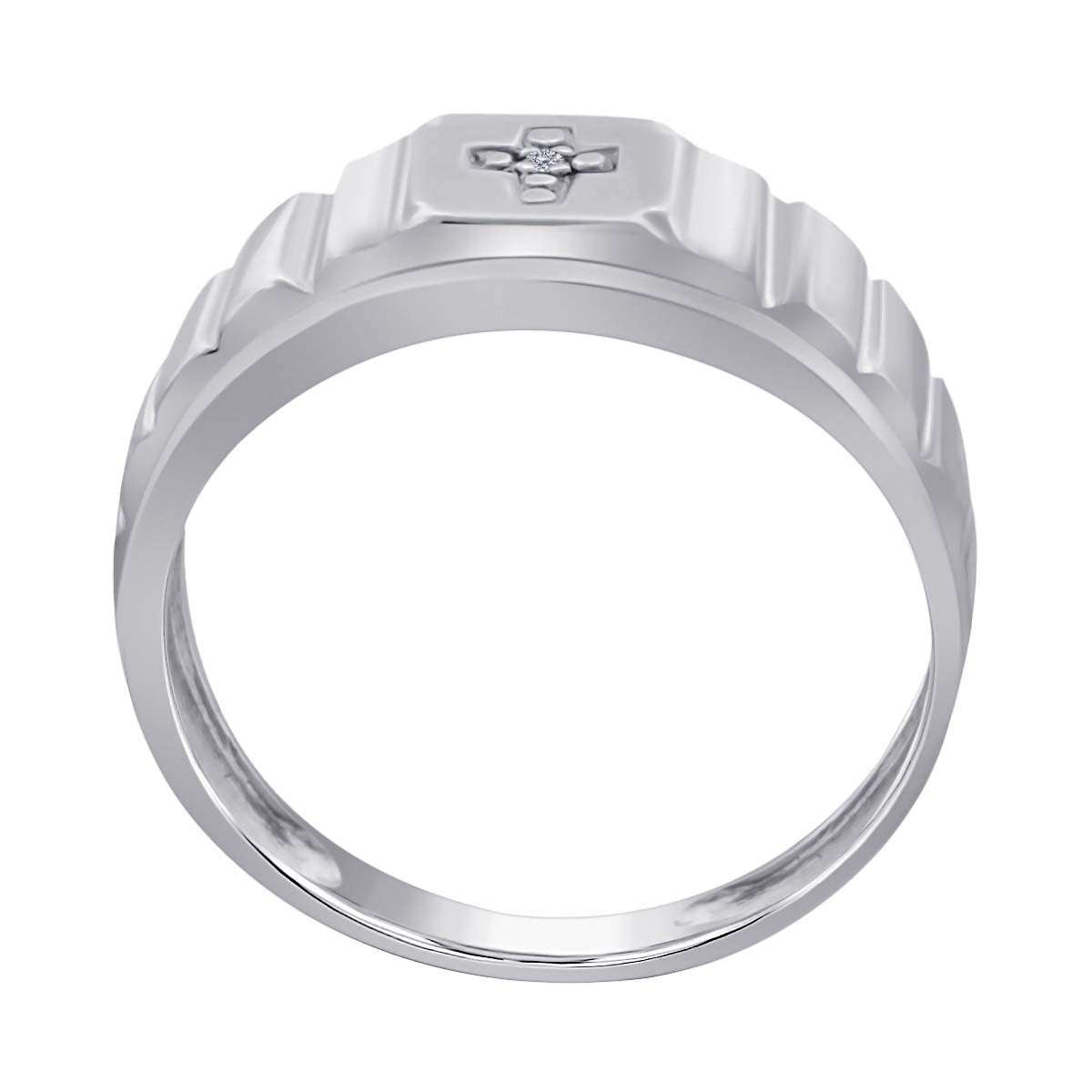 0.005 Carat Diamond (H-I / I1-I2) Men's Lightweight Wedding Engagement Rings in 10K Yellow and White Gold Mauli Jewels