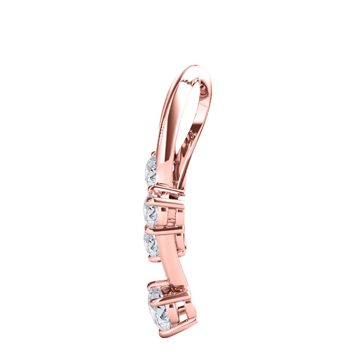 Maulijewels 3/4 Carat Diamond Total Weight (H-I/ I1-I2) 10K Solid Gold Hand Finished Women Pendant Necklace With 18" Box Chain Mauli Jewels