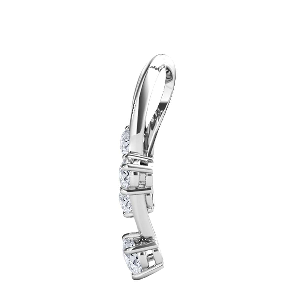 Maulijewels 3/4 Carat Diamond Total Weight (H-I/ I1-I2) 10K Solid Gold Hand Finished Women Pendant Necklace With 18" Box Chain Mauli Jewels