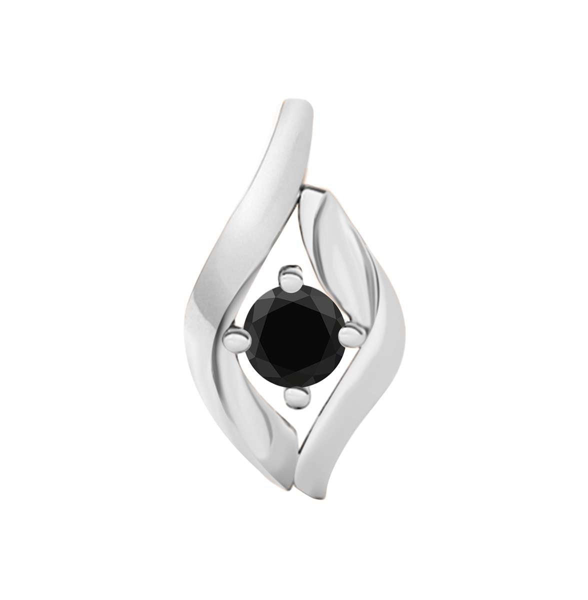 MauliJewels 0.25 Carat. Black Diamond Heart Pendant Necklace for Women In 10K Rose, White And Yellow Gold With 18'' Chain Mauli Jewels