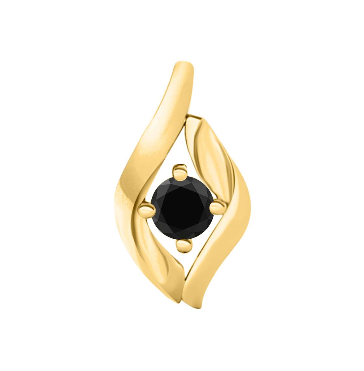 MauliJewels 0.25 Carat. Black Diamond Heart Pendant Necklace for Women In 10K Rose, White And Yellow Gold With 18'' Chain Mauli Jewels