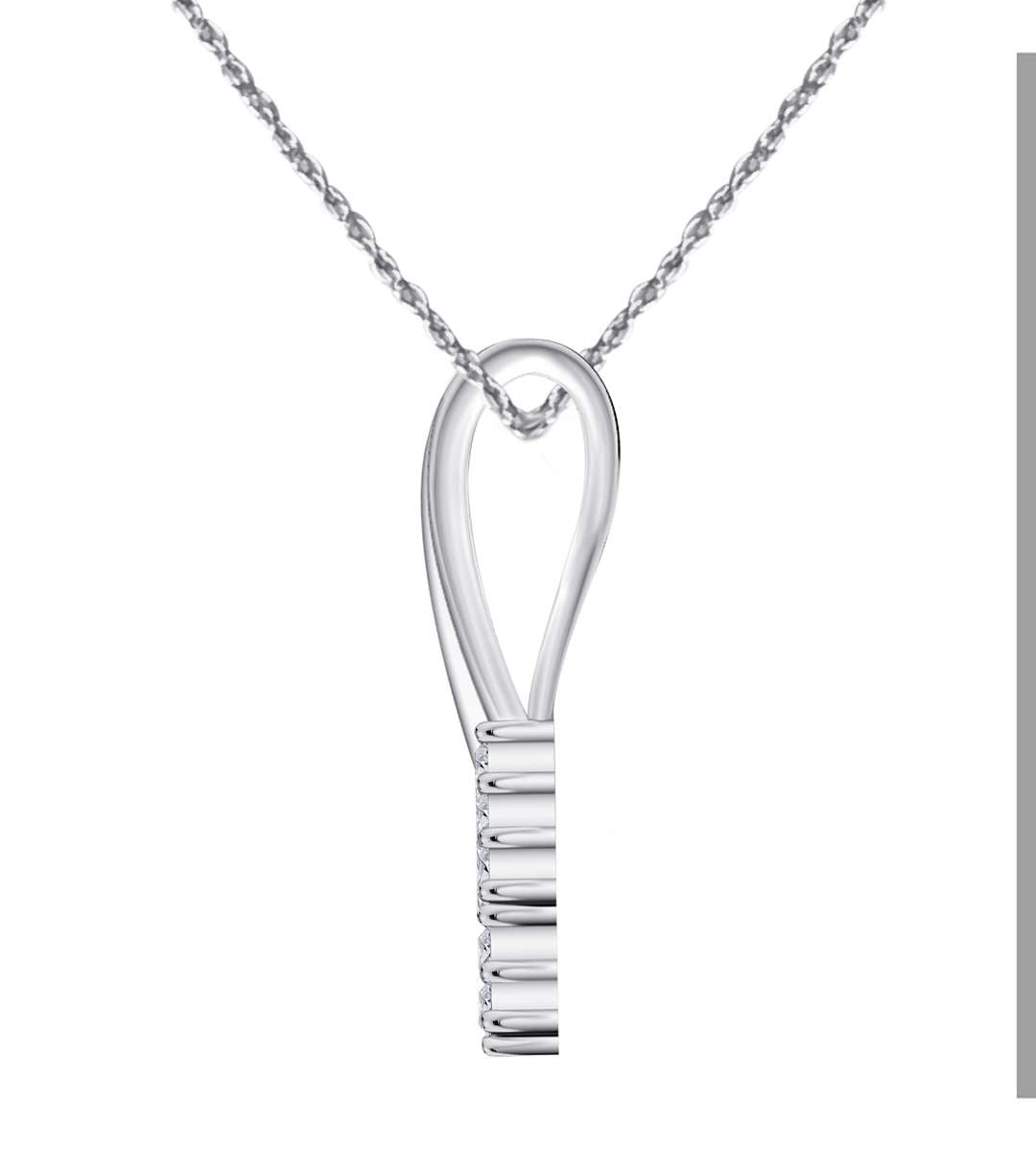 0.25 Carat Diamond ( I-J / I1-I2 ) Pendant Necklace For Women In 10K Rose White & Yellow Gold With 18" Box Chain Mauli Jewels