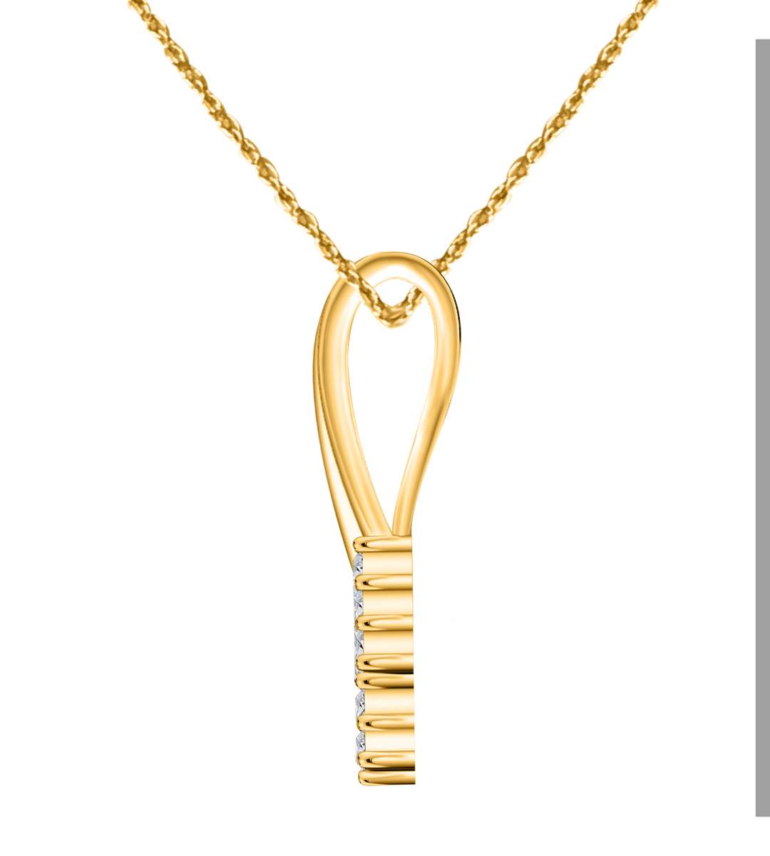 0.25 Carat Diamond ( I-J / I1-I2 ) Pendant Necklace For Women In 10K Rose White & Yellow Gold With 18" Box Chain Mauli Jewels