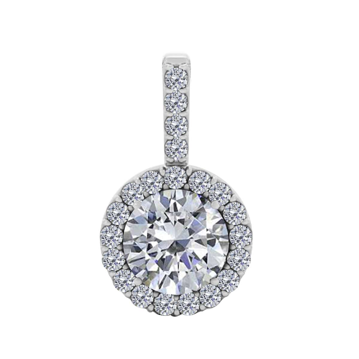 3/8 Carat Natural Diamond Halo Pendant Necklace For Women In 14K Rose White & Yellow Gold With 18" Box Chain Mauli Jewels