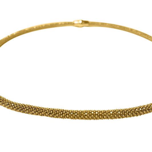 Mauli Jewels 4MM Italian Made Popcorn Chain Necklace for Women, 14K Gold Plated 925 Sterling Silver with Magnetic Clasp, Rhodium Finish