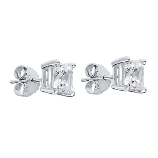 1/2 Carat Princess-Cut Lab-Grown Diamond Square Stud Earrings for Women in 14K White or Yellow Gold Mauli Jewels