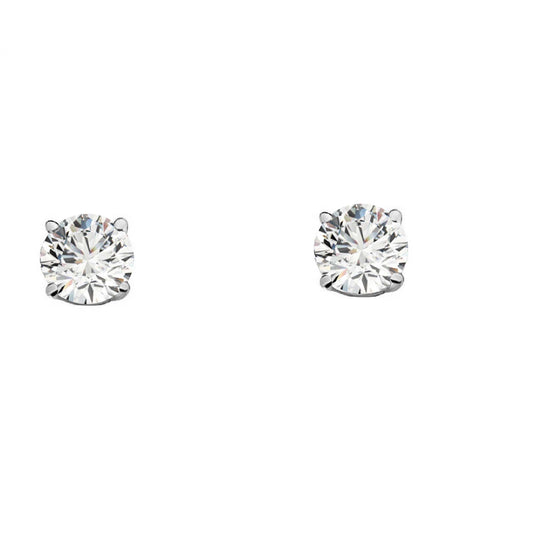 14k Solid Gold Diamond Studs Earrings For Women 0.15 Cttw Brilliant Cut Round Diamond (Color : F-G, Clarity : VS) White Yellow Gold Mauli Jewels
