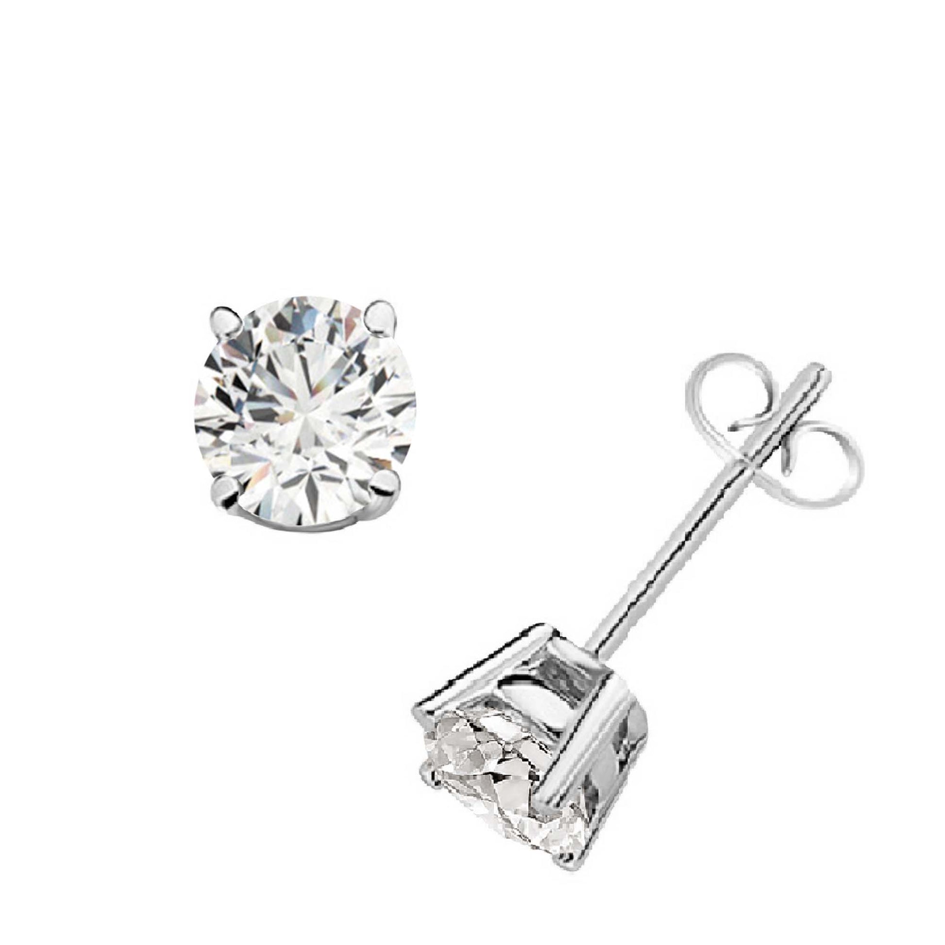 14k Solid Gold Diamond Studs Earrings For Women 0.20 Cttw Brilliant Cut Round Diamond (Color : F-G, Clarity : VS) White Yellow Gold Mauli Jewels
